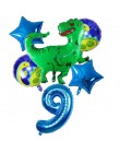 6 sztuk duża 4D chodzenia dinozaurów z balonów foliowych chłopcy balony ze zwierzętami dzieci dinozaur dekoracja urodzinowa balo