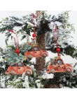 HUADODO 3 sztuk boże narodzenie do ciężarówek drewniane zawieszki ozdoby na boże narodzenie drzewa Ornament nowy rok dekoracje P