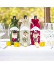 QIFU świąteczny pokrowiec na butelkę wina Snowman Stocking torby na prezenty świąteczne Xmas worek do pakowania Navidad prezentu