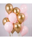 18 sztuk 10/12 calowy biały i złoty balon metaliczny opłatek imprezowe balony dekoracje akcesoria na wesele, urodziny, imprezę