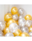 18 sztuk 10/12 calowy biały i złoty balon metaliczny opłatek imprezowe balony dekoracje akcesoria na wesele, urodziny, imprezę