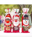 QIFU świąteczny pokrowiec na butelkę wina Snowman Stocking torby na prezenty świąteczne Xmas worek do pakowania Navidad prezentu