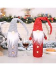 QIFU świąteczny pokrowiec na butelkę wina Snowman Stocking torby na prezenty świąteczne Xmas worek do pakowania Navidad prezentu