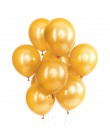 18 sztuk 10/12 calowy biały i złoty balon metaliczny opłatek imprezowe balony dekoracje akcesoria na wesele, urodziny, imprezę