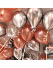 18 sztuk 10/12 calowy biały i złoty balon metaliczny opłatek imprezowe balony dekoracje akcesoria na wesele, urodziny, imprezę