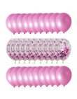 30 sztuk/partia Multi balony konfetti różowe złoto okrągłe z helem chłopiec dziewczyna szczęśliwy balon na przyjęcie urodzinowe 
