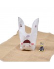25 sztuk/partia kreskówkowy uroczy królik długie ucho ślub urodziny Favor cukierki torby na prezenty Bunny Cookie Snack torebka 