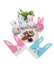 25 sztuk/partia kreskówkowy uroczy królik długie ucho ślub urodziny Favor cukierki torby na prezenty Bunny Cookie Snack torebka 