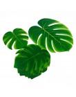 10 sztuk 12 sztuk zielony sztuczna tropikalna palma liście hawajskie luau Party Jungle Beach dekoracja na imprezy tematyczne haw