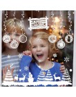 2019 Christmas Garland Window naklejka ścienna dekoracje na boże narodzenie dla domu Cristmas Decor święty mikołaj szczęśliwego 