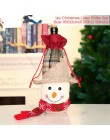 QIFU świąteczny pokrowiec na butelkę wina Snowman Stocking torby na prezenty świąteczne Xmas worek do pakowania Navidad prezentu