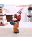 QIFU świąteczny pokrowiec na butelkę wina Snowman Stocking torby na prezenty świąteczne Xmas worek do pakowania Navidad prezentu
