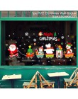 2019 Christmas Garland Window naklejka ścienna dekoracje na boże narodzenie dla domu Cristmas Decor święty mikołaj szczęśliwego 