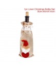 QIFU świąteczny pokrowiec na butelkę wina Snowman Stocking torby na prezenty świąteczne Xmas worek do pakowania Navidad prezentu