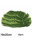 10 sztuk 12 sztuk zielony sztuczna tropikalna palma liście hawajskie luau Party Jungle Beach dekoracja na imprezy tematyczne haw