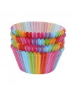 Pieczenie w kuchni 100 szt. Tęczowy papier foremka na ciasto Cupcake Paper Muffin taca imprezowa pieczenie stoi papilotki do cia