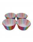 Pieczenie w kuchni 100 szt. Tęczowy papier foremka na ciasto Cupcake Paper Muffin taca imprezowa pieczenie stoi papilotki do cia