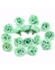 10 sztuk 2.5cm Mini jedwab sztuczne kwiaty róży tkaniny na wesele strona główna dekoracja pokoju DIY akcesoria do sukni sztuczne