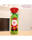 QIFU świąteczny pokrowiec na butelkę wina Snowman Stocking torby na prezenty świąteczne Xmas worek do pakowania Navidad prezentu