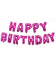 Balon z nadrukiem Happy Birthday air Letters Alphabe różowe złoto z balonów foliowych zabawki dla dzieci wesele urodziny balon h