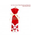 QIFU świąteczny pokrowiec na butelkę wina Snowman Stocking torby na prezenty świąteczne Xmas worek do pakowania Navidad prezentu