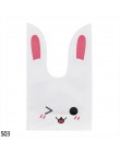 25 sztuk/partia kreskówkowy uroczy królik długie ucho ślub urodziny Favor cukierki torby na prezenty Bunny Cookie Snack torebka 