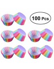 Pieczenie w kuchni 100 szt. Tęczowy papier foremka na ciasto Cupcake Paper Muffin taca imprezowa pieczenie stoi papilotki do cia