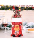 QIFU świąteczny pokrowiec na butelkę wina Snowman Stocking torby na prezenty świąteczne Xmas worek do pakowania Navidad prezentu