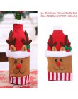 QIFU świąteczny pokrowiec na butelkę wina Snowman Stocking torby na prezenty świąteczne Xmas worek do pakowania Navidad prezentu