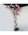 yumai 105cm Fałszywy kwiat wiśni 3 widelec gałąź Sakura Sztuczny kwiat Jedwab Tło weselne Dekoracje ścienne Kwiaty
