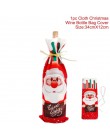 QIFU świąteczny pokrowiec na butelkę wina Snowman Stocking torby na prezenty świąteczne Xmas worek do pakowania Navidad prezentu