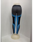 Maryigean legginsy z nadrukiem ze wzorem siatki Fitness legginsy dla kobiet sportowe trening leginsy push-up elastyczna szczupła