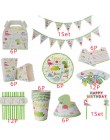Mężczyzna dinozaur Party jednorazowe zastawy stołowe będzie jeden chłopiec dla dzieci Birthday Party Supplies sprzyja ryk Dino b