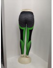 Maryigean legginsy z nadrukiem ze wzorem siatki Fitness legginsy dla kobiet sportowe trening leginsy push-up elastyczna szczupła