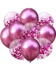 LAPHIL 10 sztuk Multi balony konfetti dekoracje na przyjęcia urodzinowe dla dzieci niebieski różowy chłopiec dziewczyna przybory