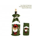 QIFU świąteczny pokrowiec na butelkę wina Snowman Stocking torby na prezenty świąteczne Xmas worek do pakowania Navidad prezentu