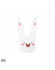 25 sztuk/partia kreskówkowy uroczy królik długie ucho ślub urodziny Favor cukierki torby na prezenty Bunny Cookie Snack torebka 