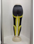 Maryigean legginsy z nadrukiem ze wzorem siatki Fitness legginsy dla kobiet sportowe trening leginsy push-up elastyczna szczupła