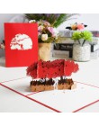 3D karty kirigami kwiaty kartka urodzinowa prezenty na rocznicę pocztówka jednorożec klon drzewo wiśni zaproszenia ślubne kartki