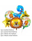 Cyuan dżungla dekoracja urodzinowa zielone balony cyfry balon ze zwierzęciem impreza w stylu Safari papierowy kubek i talerz Ban