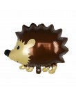 1 zestaw balony ze zwierzętami Raccoon Fox wiewiórka jeż folia balon z helem jeden urodziny Jungle Party Decor chłopiec Kid zaba