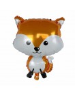 1 zestaw balony ze zwierzętami Raccoon Fox wiewiórka jeż folia balon z helem jeden urodziny Jungle Party Decor chłopiec Kid zaba