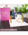 3D karty kirigami kwiaty kartka urodzinowa prezenty na rocznicę pocztówka jednorożec klon drzewo wiśni zaproszenia ślubne kartki