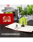3D karty kirigami kwiaty kartka urodzinowa prezenty na rocznicę pocztówka jednorożec klon drzewo wiśni zaproszenia ślubne kartki