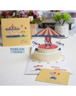 3D karty kirigami kwiaty kartka urodzinowa prezenty na rocznicę pocztówka jednorożec klon drzewo wiśni zaproszenia ślubne kartki
