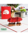 3D karty kirigami kwiaty kartka urodzinowa prezenty na rocznicę pocztówka jednorożec klon drzewo wiśni zaproszenia ślubne kartki