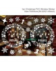 2019 Christmas Garland Window naklejka ścienna dekoracje na boże narodzenie dla domu Cristmas Decor święty mikołaj szczęśliwego 