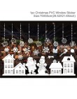 2019 Christmas Garland Window naklejka ścienna dekoracje na boże narodzenie dla domu Cristmas Decor święty mikołaj szczęśliwego 