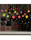2019 Christmas Garland Window naklejka ścienna dekoracje na boże narodzenie dla domu Cristmas Decor święty mikołaj szczęśliwego 