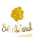 Złota Ramadan Kareem dekoracja Eid Mubarak Banner i balony Eid Ramadan Party Favor Eid al-fitr Ramadan Mubarak Decor